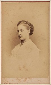 Olga Constantinovna de Russie - Portræt af storhertuginde Olga Constantinovna af Rusland (1851-1926) af Bergamasco, Charles (Karl) (1830-1896). Fotografi