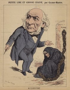Lille fil og stor kæde (farvet gravering) af Charles (after) Gilbert Martin