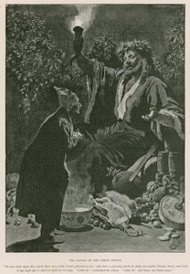 Illustration til A Christmas Carol af Charles Dickens (litho) af Charles (after) Green