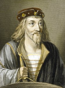 James I af Skotland (farvet gravering) af Charles (after) Holl