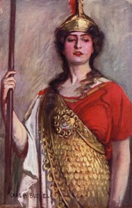 Pallas Athene, Miss Constance Collier (farve litho)