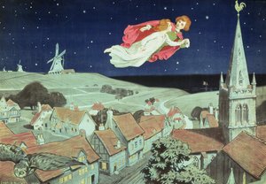Plakat, der reklamerer for den første produktion af J.M. Barries 