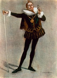 Twelfth Night: Malvolio, Mr Tree (farve litho)