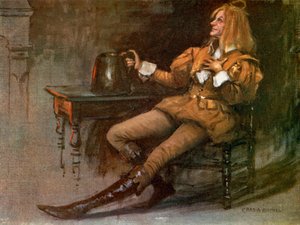 Twelfth Night: Sir Andrew Aguecheek, Mr Norman Forbes (farve litho) af Charles A. Buchel