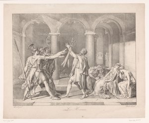 Eed af Horatii Les Horaces (titel på objekt) af Charles Achille D