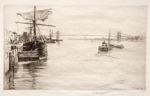 Brooklyn Bridge, 1888. af Charles Adams Platt