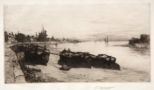 Mudderbåde på Themsen, 1883.