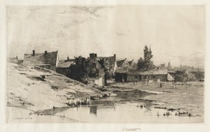 Gamle huse nær Brugge, 1884-1888.