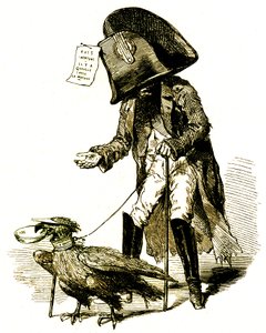 Den blinde Napoleon III bliver skudt af en ørn og beder om "et lille imperium, tak! " af Charles Albert d