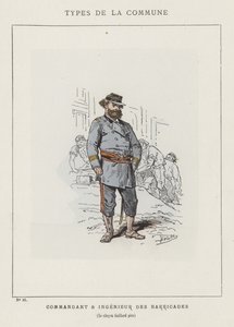 Kommandør og ingeniør af barrikaderne, borger Gaillard pere af Charles Albert d Arnoux Bertall