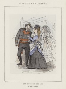 En loge i maj 1871, Au Canard a Trois Becs af Charles Albert d Arnoux Bertall