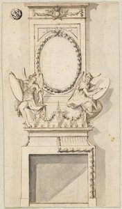 Design til et skorstensstykke af Charles Alfred Stothard