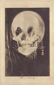 Tout est vanite - All is Vanity af Gilbert, Charles Allan (1873-1929), ca. 1900 - Litografi - Privat Samling af Charles Allan Gilbert