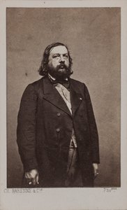 Portræt af digteren Théophile Gautier 1811-1872, 1872. af Charles Amédée Barenne