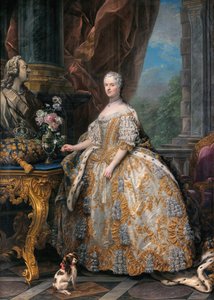 Fransk: Marie Leszczinska, reine de France (1703-1768) Marie Leszczinska, dronning af Frankrig (1703-1768) af Charles André van Loo
