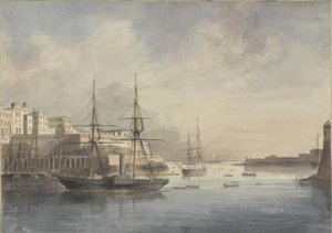 Udsigt på Malta, ca. 1849 af Charles Andrew Dyce