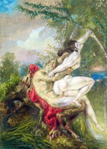 Jupiter og Antiope, fra Universal History af Charles Antoine (attr. to) Coypel