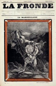 La marseillaise dessin optrådte i avisen la sling. Gravering af Charles Auguste Dit Montbard Loye (1841-1905) af Charles Auguste Loye