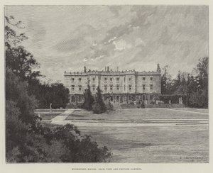 Hughenden Manor, Back View og Private Gardens af Charles Auguste Loye