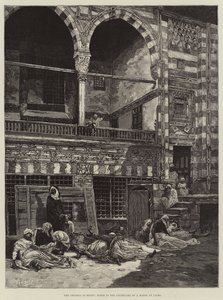 Koleraen i Egypten, scene i gården i et hus i Cairo af Charles Auguste Loye