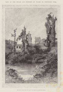 Besøg af prinsen og prinsessen af Wales i Trentham Hall af Charles Auguste Loye