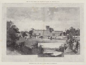 Besøg af prinsen og prinsessen af Wales i Trentham Hall af Charles Auguste Loye