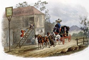 "En doven hesteholder til posten", indgraveret af R.G. Reeve (fl.1811-37) pub. af Thomas McLean