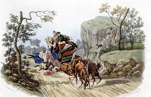 "Ulykker vil ske med de bedst udnævnte trænere!", indgraveret af R.G. Reeve (fl.1811-37) pub. af Thomas McLean
