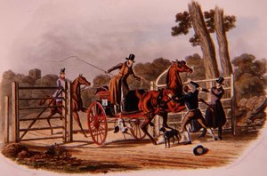 "An Insubordinate Gate Keeper", indgraveret af R.G. Reeve (fl.1811-37) pub. af Thomas McLean
