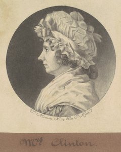 Cornelia Tappen Clinton af Charles B. J. Févret de Saint Mémin