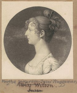 Martha Jefferson Tyler Waggaman af Charles B. J. Févret de Saint Mémin