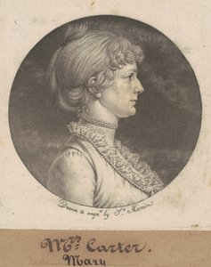 Mary Nelson Carter af Charles B. J. Févret de Saint Mémin
