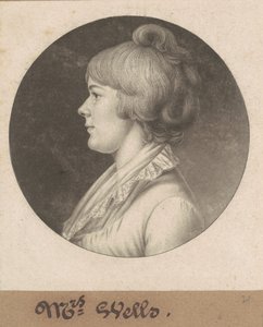 Mary Wright Sonntag Wells af Charles B. J. Févret de Saint Mémin