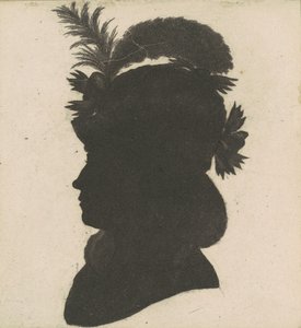 Uidentificeret kvindelig silhuet af Charles B. J. Févret de Saint Mémin