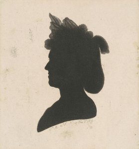 Uidentificeret kvindelig silhuet af Charles B. J. Févret de Saint Mémin