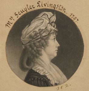 Eliza Barclay Livingston af Charles Balthazar Julien Févret de Saint-Mémin