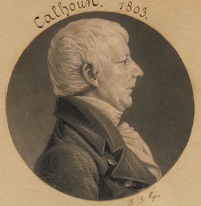 James Calhoun af Charles Balthazar Julien Févret de Saint-Mémin