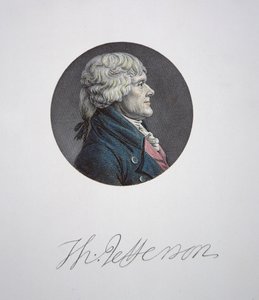 Thomas Jefferson (1743-1826) (farvestik)