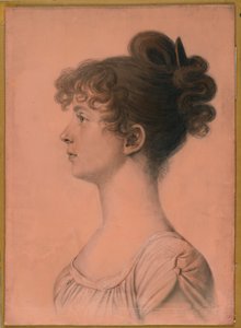 Portræt af Elizabeth Bland Mayo fra Powhattan Seat, ca. 1808 (kul, hvidt kridt og bistre pastel farveblyant på papir, der ligger om bord)