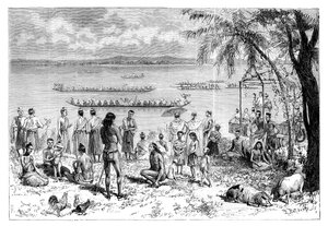 Bådkapsejlads på Mekong, 1895.