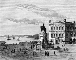 Commerce Square, Lissabon, Portugal, 1800-tallet.