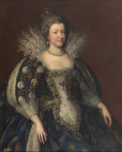 Portræt af Marie de Medici 1575-1642, 1655.
