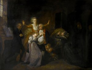 Farvel til Louis XVI af hans familie i templet, 20. januar 1793
