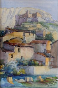 Petrarch Castle - Vaucluse (akvarel)
