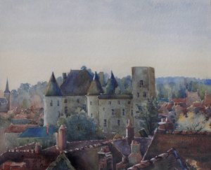 Nemours Castle, ca. 1904 (akvarel)