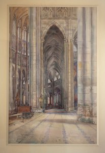 Interiør af Beauvais-katedralen, ca. 1896 (akvarel)