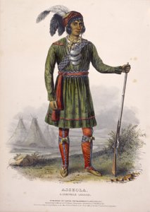 ASSEOLA, EN SEMINOLSK LEDER, fra Historien om indianerstammerne i Nordamerika af Charles Bird King