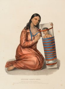 CHIPPEWAY KVINDE OG BARN, fra Historien om indianerstammerne i Nordamerika af Charles Bird King