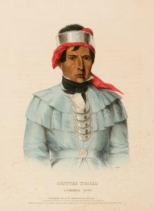 CHITTEE-YOHOLO. A SEMINOLE CHIEF, fra History of the Indian Tribes of North America. af Charles Bird King