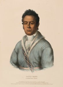 DAVID VANN. A CHEROKEE CHIEF, fra History of the Indian Tribes of North America af Charles Bird King